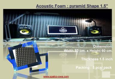 Acoustic Foam: PYRAMID SHAPE 1.5”